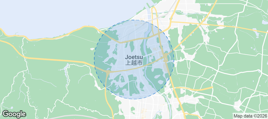 Joetsu Airbnb map
